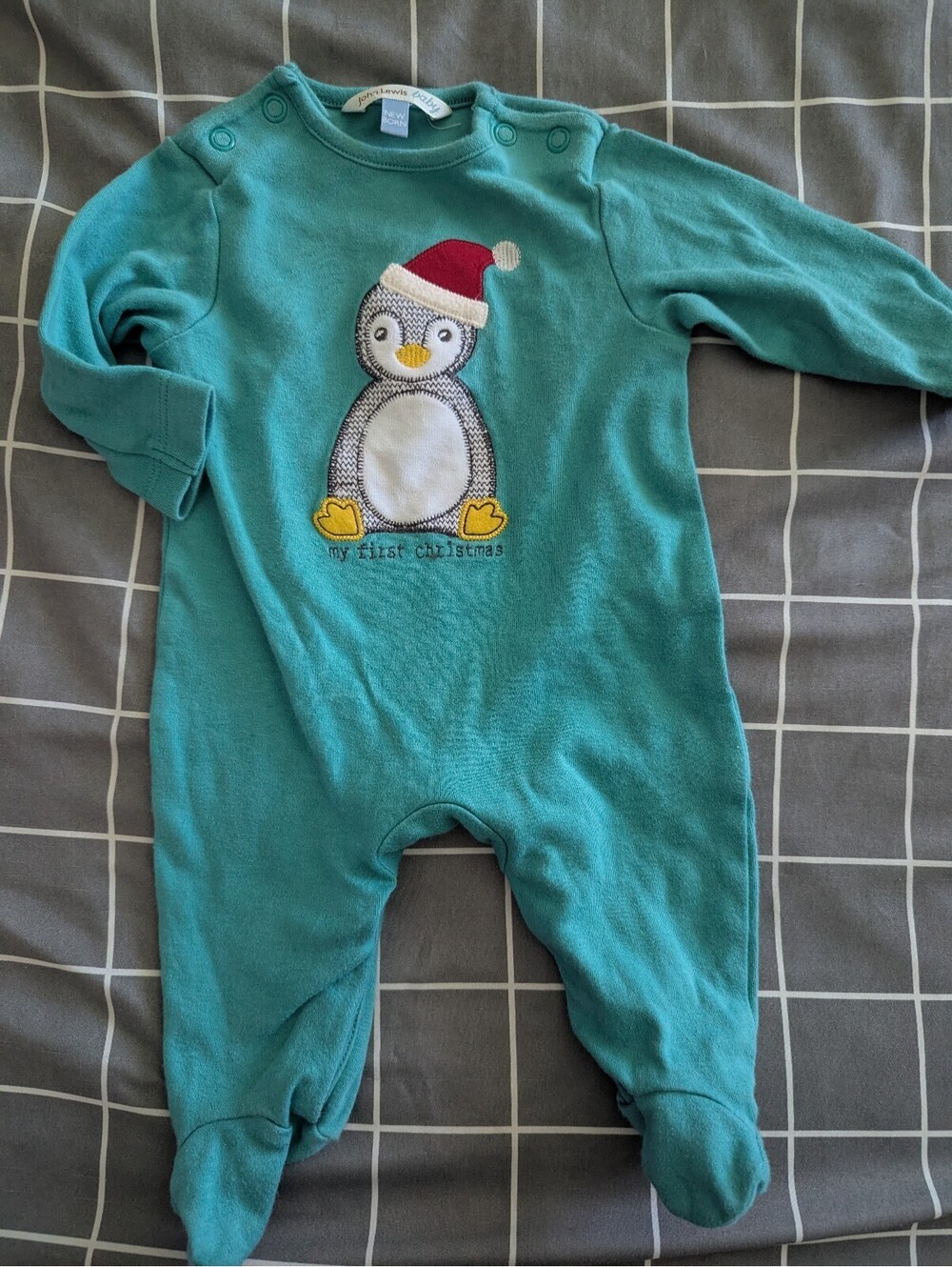 John Lewis my first Christmas penguin romper